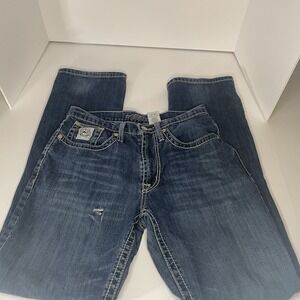 Cinch Men's Jeans 30x34 Dark Wash Stretch Western Denim Relaxed Fit